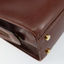 Salvatore Ferragamo Hand Bag Leather 2way Brown Gold Auth 151957-15