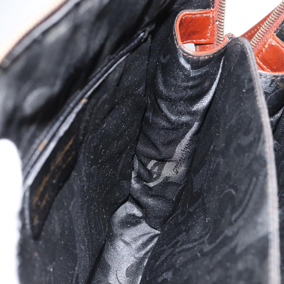 Salvatore Ferragamo Hand Bag Leather 2way Brown Gold Auth 151957