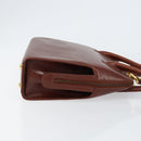 Salvatore Ferragamo Hand Bag Leather 2way Brown Gold Auth 151957-4