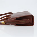 Salvatore Ferragamo Hand Bag Leather 2way Brown Gold Auth 151957-5