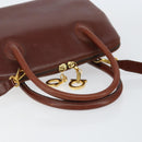 Salvatore Ferragamo Hand Bag Leather 2way Brown Gold Auth 151957-7