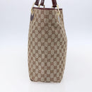 GUCCI GG Canvas Tote Bag Beige Gold 120336 Auth 151959-3