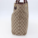 GUCCI GG Canvas Tote Bag Beige Gold 120336 Auth 151959-4
