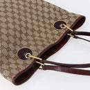 GUCCI GG Canvas Tote Bag Beige Gold 120336 Auth 151959-6