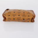MCM Logogram Vicetos Clutch Bag PVC Leather 2 Set Brown Auth 151960-14