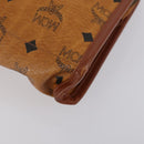 MCM Logogram Vicetos Clutch Bag PVC Leather 2 Set Brown Auth 151960-15