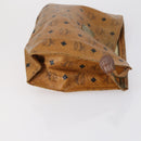 MCM Logogram Vicetos Clutch Bag PVC Leather 2 Set Brown Auth 151960-4