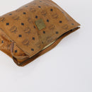 MCM Logogram Vicetos Clutch Bag PVC Leather 2 Set Brown Auth 151960-5