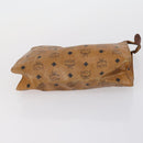 MCM Logogram Vicetos Clutch Bag PVC Leather 2 Set Brown Auth 151960-6