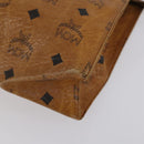 MCM Logogram Vicetos Clutch Bag PVC Leather 2 Set Brown Auth 151960-7