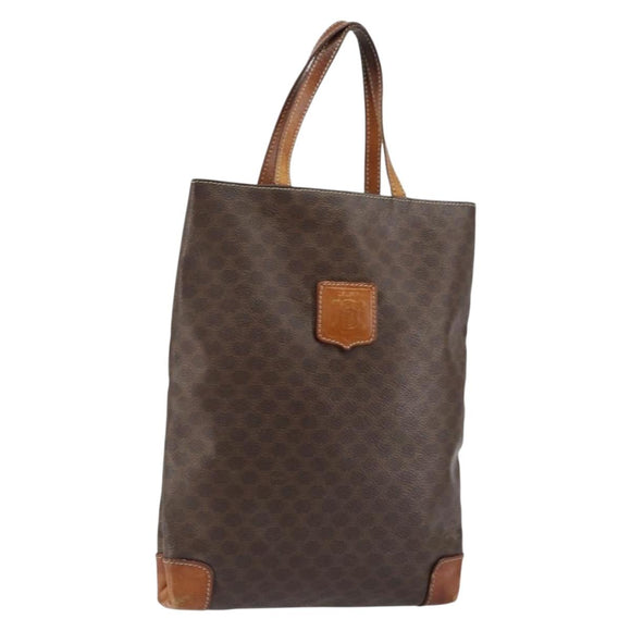 CELINE Macadam Canvas Tote Bag PVC Brown Auth 151961