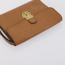 Salvatore Ferragamo Shoulder Bag Leather 2 Set Beige Auth 151962-13