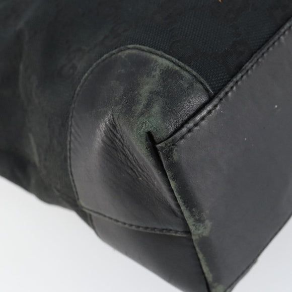GUCCI GG Canvas Tote Bag Black 33890 Auth 151963
