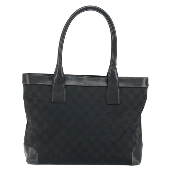 GUCCI GG Canvas Tote Bag Black 33890 Auth 151963