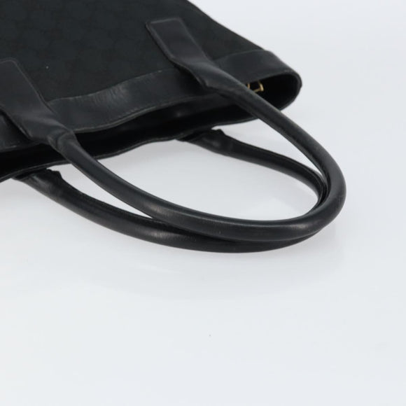 GUCCI GG Canvas Tote Bag Black 33890 Auth 151963