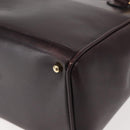 GUCCI Bamboo Hand Bag Leather 2way Brown Gold Auth 151967-15