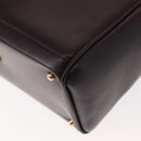 GUCCI Bamboo Hand Bag Leather 2way Brown Gold Auth 151967-17