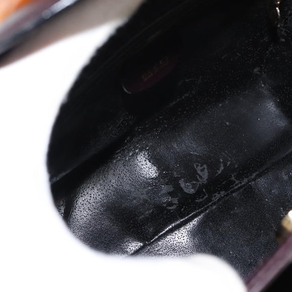 GUCCI Bamboo Hand Bag Leather 2way Brown Gold Auth 151967