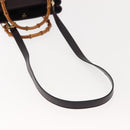 GUCCI Bamboo Hand Bag Leather 2way Brown Gold Auth 151967-9