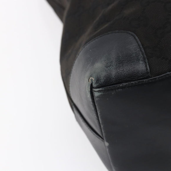 GUCCI GG Canvas Tote Bag Black 002 1121 1669 Auth 151968