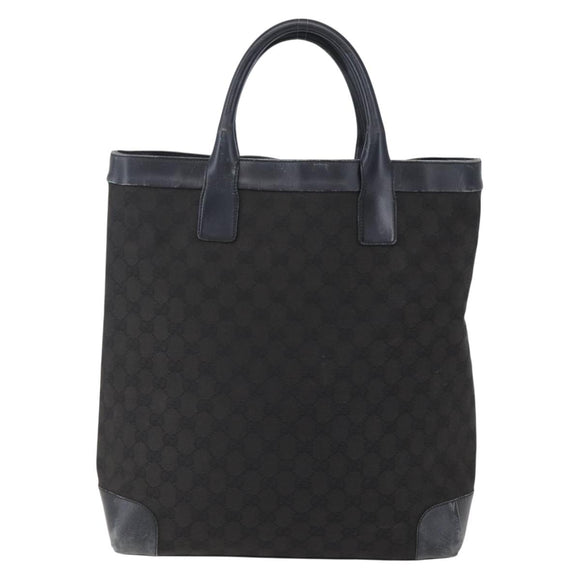 GUCCI GG Canvas Tote Bag Black 002 1121 1669 Auth 151968