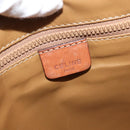 CELINE Macadam Canvas Clutch Bag PVC Leather Brown Gold Auth 151971-14