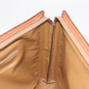 CELINE Macadam Canvas Clutch Bag PVC Leather Brown Gold Auth 151971-16