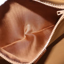 CELINE Macadam Canvas Clutch Bag PVC Leather Brown Gold Auth 151971-19