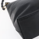GUCCI Bamboo Shoulder Bag Leather Black Gold Auth 151973-15