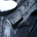 GUCCI Bamboo Shoulder Bag Leather Black Gold Auth 151973-18