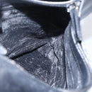 GUCCI Bamboo Shoulder Bag Leather Black Gold Auth 151973-20