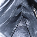 GUCCI Bamboo Shoulder Bag Leather Black Gold Auth 151973-21