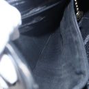 GUCCI Bamboo Shoulder Bag Leather Black Gold Auth 151973-11