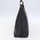 GUCCI Bamboo Shoulder Bag Leather Black Gold Auth 151973-4