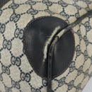 GUCCI GG Supreme Sherry Line Boston Bag PVC Navy Gold Red Auth 151975-9