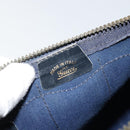 GUCCI GG Supreme Sherry Line Boston Bag PVC Navy Gold Red Auth 151975-11