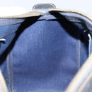 GUCCI GG Supreme Sherry Line Boston Bag PVC Navy Gold Red Auth 151975-18