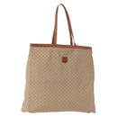 CELINE Macadam Canvas Tote Bag PVC Beige Auth 151976-1
