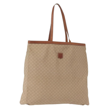 CELINE Macadam Canvas Tote Bag PVC Beige Auth 151976