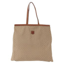 CELINE Macadam Canvas Tote Bag PVC Beige Auth 151976-13