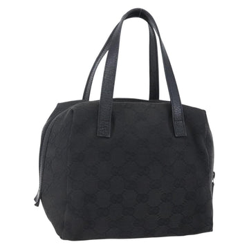 GUCCI GG Canvas Hand Bag Black 124542 Auth 151977
