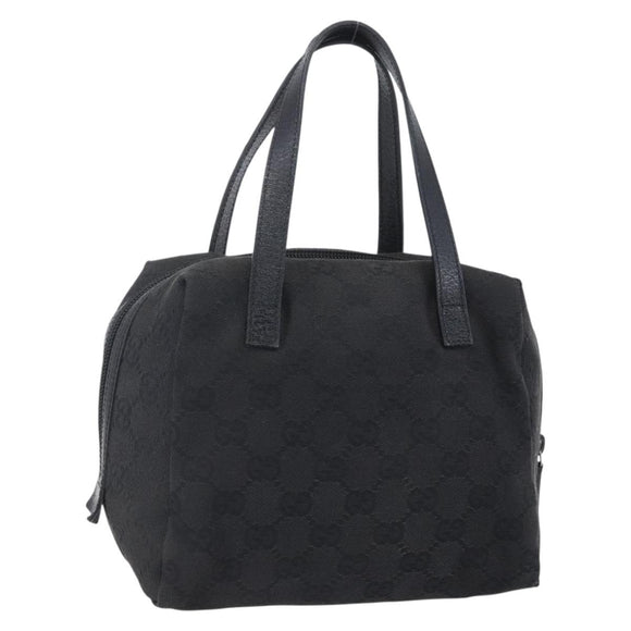 GUCCI GG Canvas Hand Bag Black 124542 Auth 151977