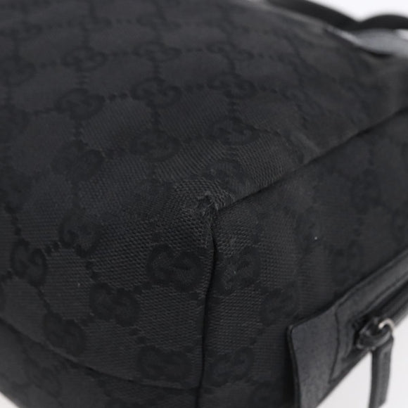 GUCCI GG Canvas Hand Bag Black 124542 Auth 151977