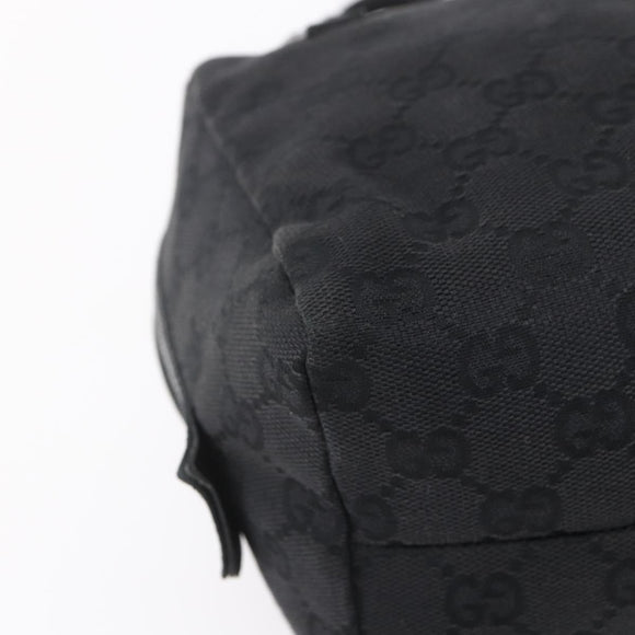 GUCCI GG Canvas Hand Bag Black 124542 Auth 151977