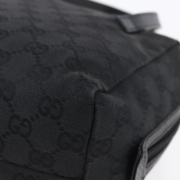 GUCCI GG Canvas Hand Bag Black 124542 Auth 151977