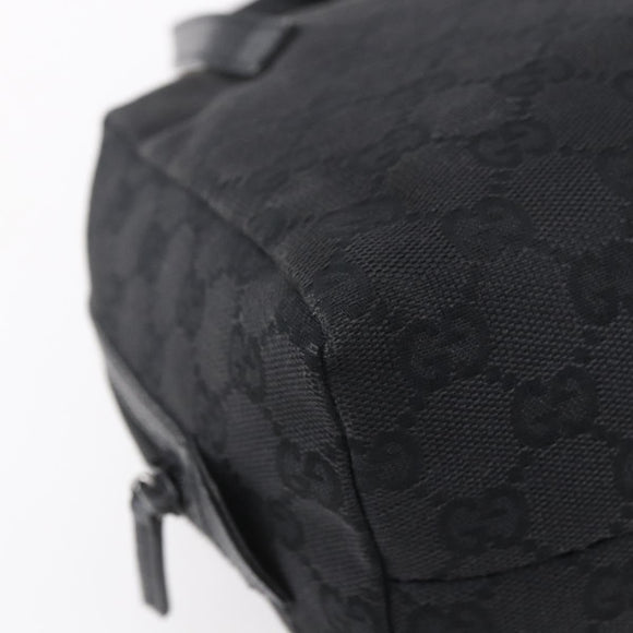 GUCCI GG Canvas Hand Bag Black 124542 Auth 151977