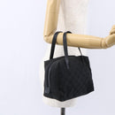 GUCCI GG Canvas Hand Bag Black 124542 Auth 151977-20
