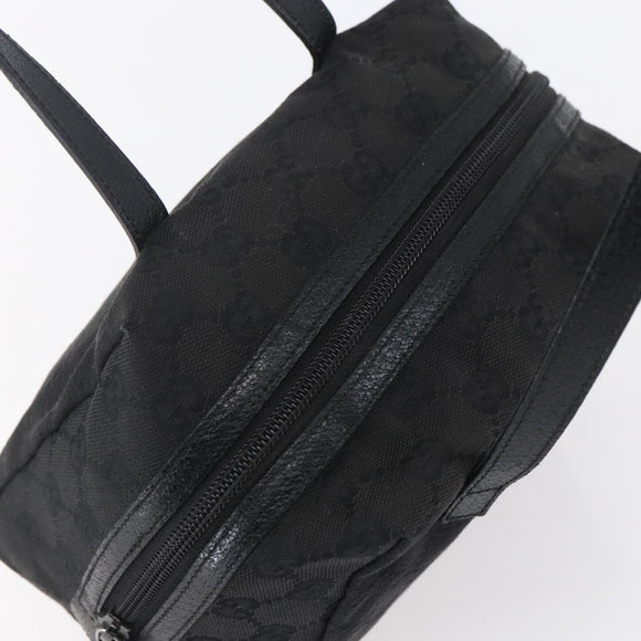 GUCCI GG Canvas Hand Bag Black 124542 Auth 151977