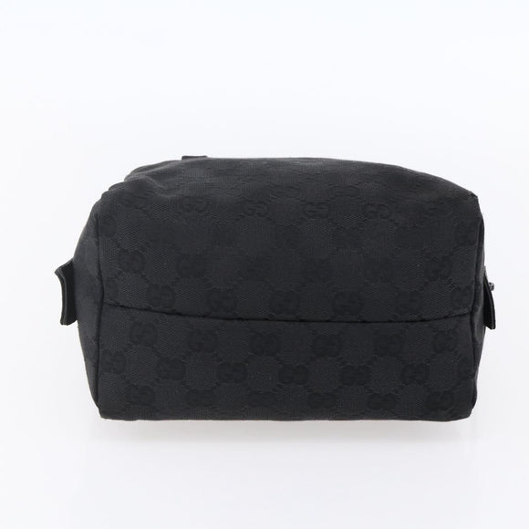 GUCCI GG Canvas Hand Bag Black 124542 Auth 151977