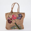 PRADA Shoulder Bag Nylon Patent 4 Set Pink Beige Navy Auth 151978-14